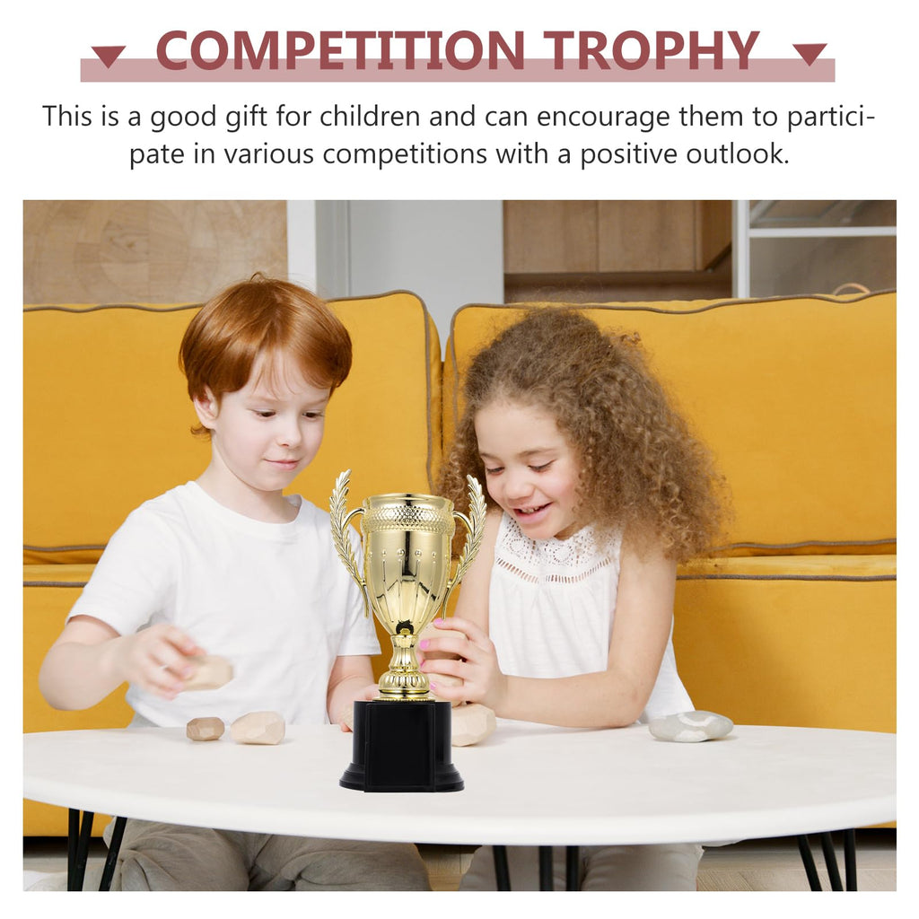 9.06" Plastic Gold Trophy Cup Sports Award Trophies Set Trophy Cup Winner Award Prize for Kids Sports Competitions School Field Day Ceremonies