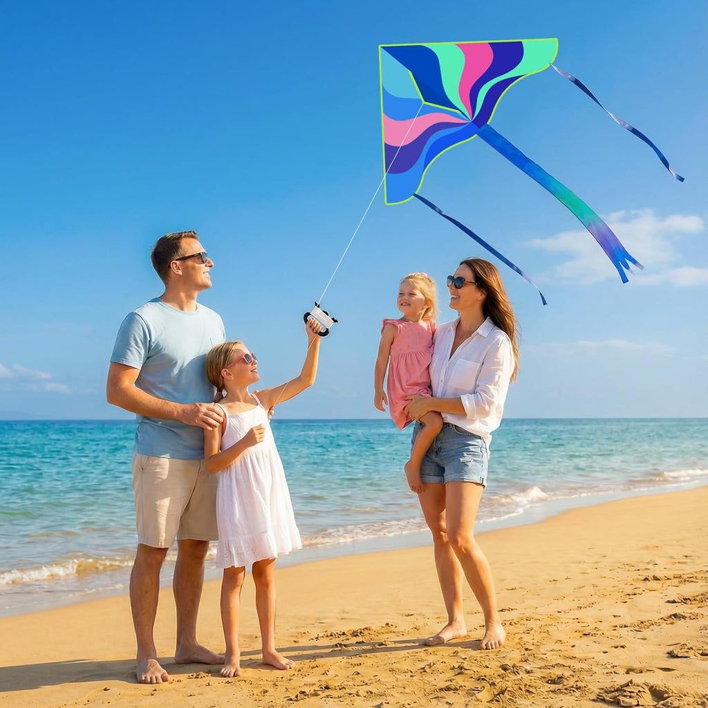 Skiennix Large Butterfly Delta Kites - Easy to Fly for Kids & Adults | Perfect for Beach & Park Fun