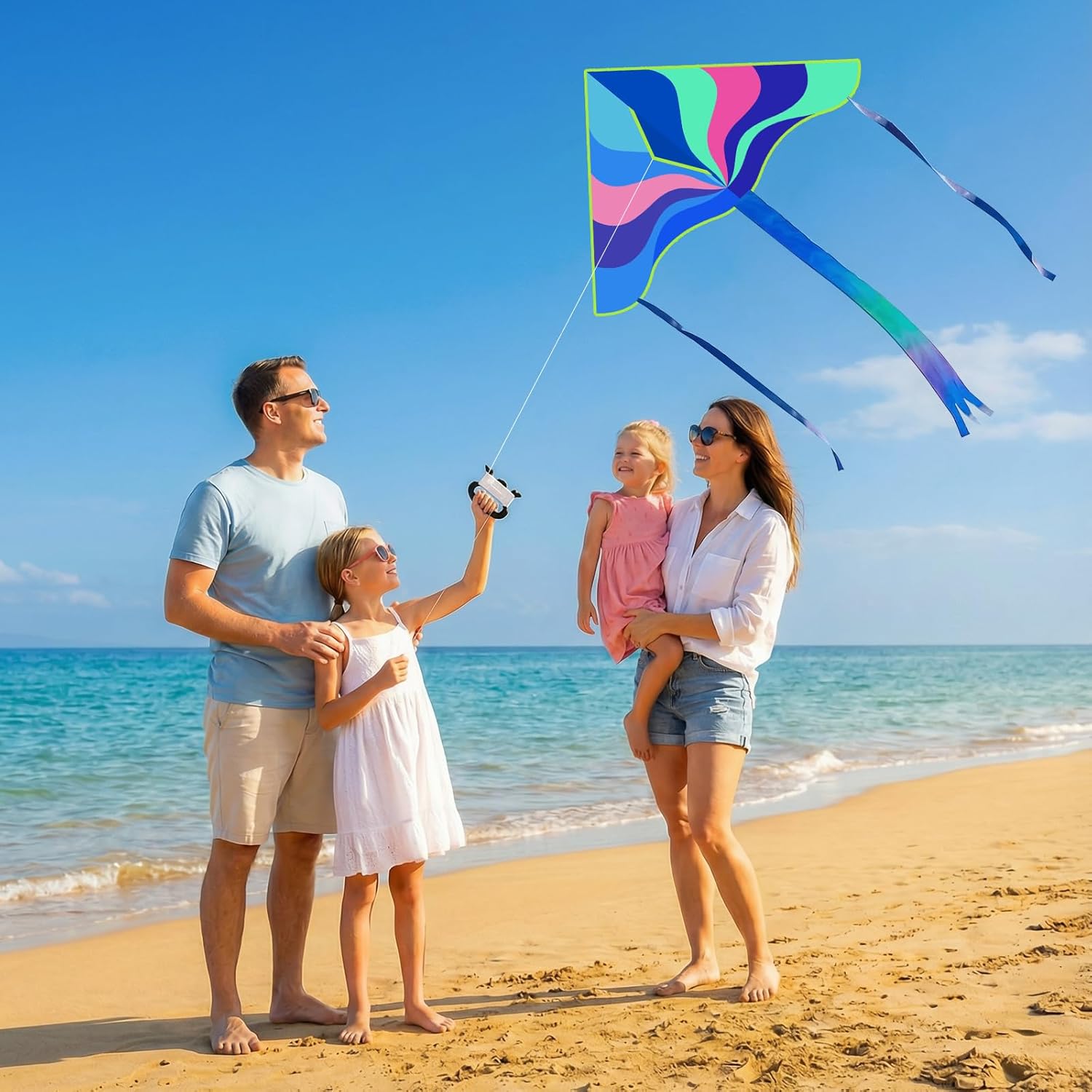Skiennix Large Butterfly Delta Kites - Easy to Fly for Kids & Adults | Perfect for Beach & Park Fun