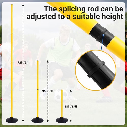 Agility Training Bars by [Brand Name] - Adjustable Multi-Purpose Sports Training Equipment for Speed Training | Ideal for Soccer, Basketball, and Pets