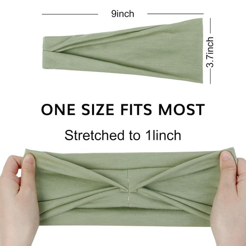 Huachi Women's Non-Slip Headbands - Stretchy Yoga & Workout Hair Accessories | Wide Fit