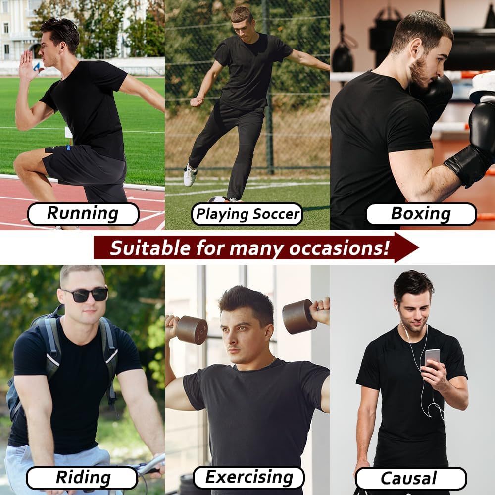Skiennix Sauna Shirt for Men - Short Sleeve Sweat Compression T-Shirt for Gym Workouts