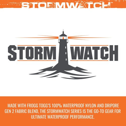 FROGG TOGGS Men's Stormwatch Waterproof Fishing Bib for Fishing, Black, XX-Large