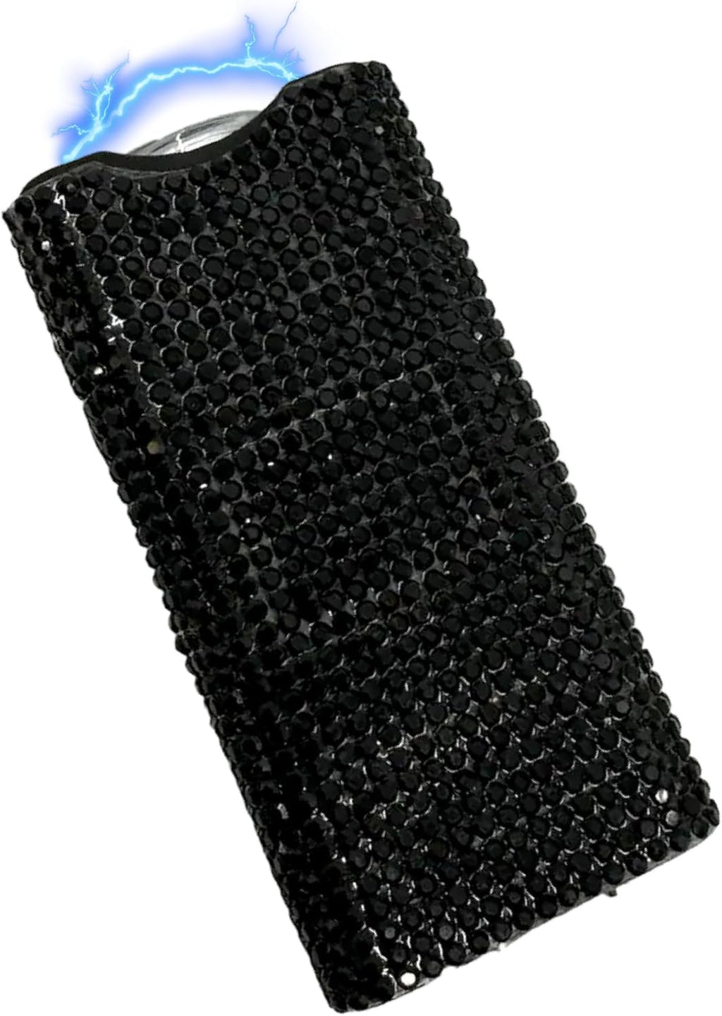 Streetwise Rhinestone Stun Gun Keychain - Compact Rechargeable Self-Defense Flashlight with Holster & Keyring for Women