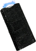 Streetwise Rhinestone Stun Gun Keychain - Compact Rechargeable Self-Defense Flashlight with Holster & Keyring for Women