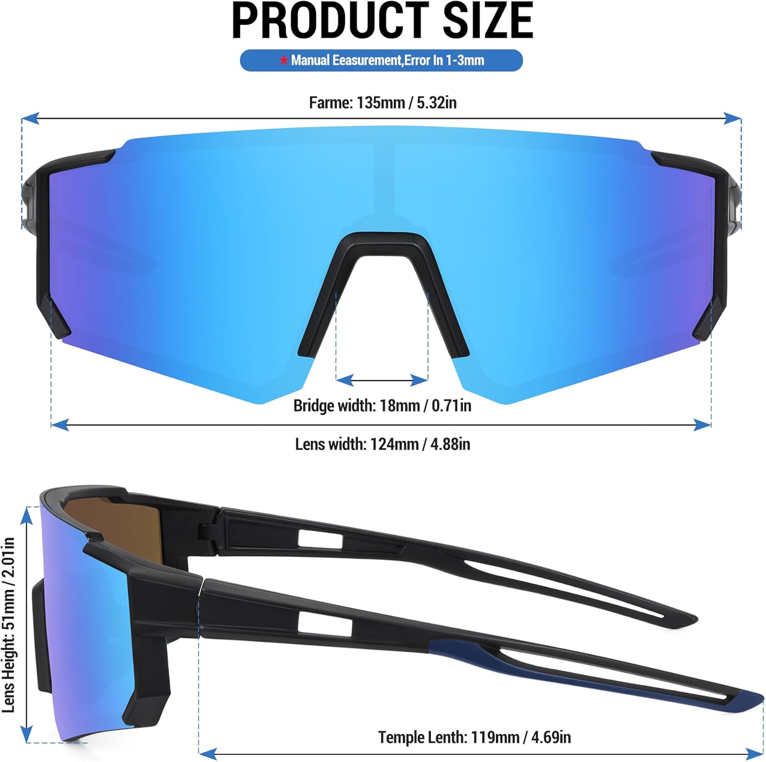Skiennix Polarized Youth Baseball Sunglasses - UV Protection for Boys & Girls Age 6-12 | 3 Pack
