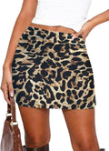 Rapbin Women's Mini Skorts - Y2K Black Bodycon Skirt with Side Slit & Built-In Shorts