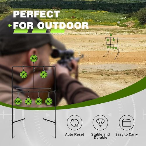 Ideagle Metal BB Gun Targets - Resetting Airsoft Shooting Target for .177/.20 Caliber | Backyard Fun