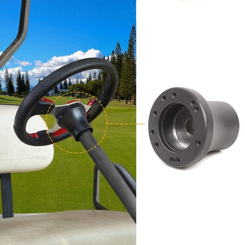 RASTP Golf Cart Steering Wheel Adapter,Golf Cart Accessories of Adapter for Club Car DS,Black