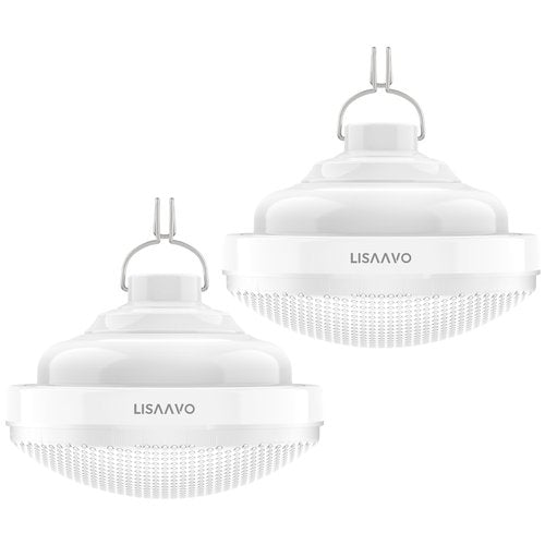 2PCS Tent Light Rechargeable 2400mAh LED Camping Light,IPX5 Waterproof for Camping,Outdoor,Power Outage