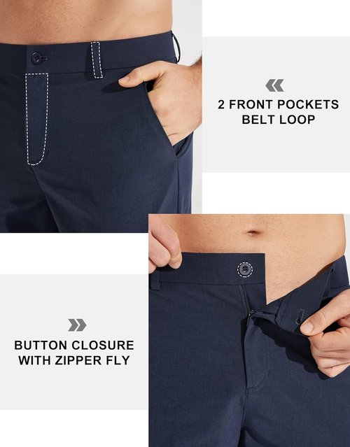 Libin Men's Golf Pants - Stretch Quick-Dry Casual Trousers with Pockets | Lightweight Comfort in 30"/32"/34" Sizes