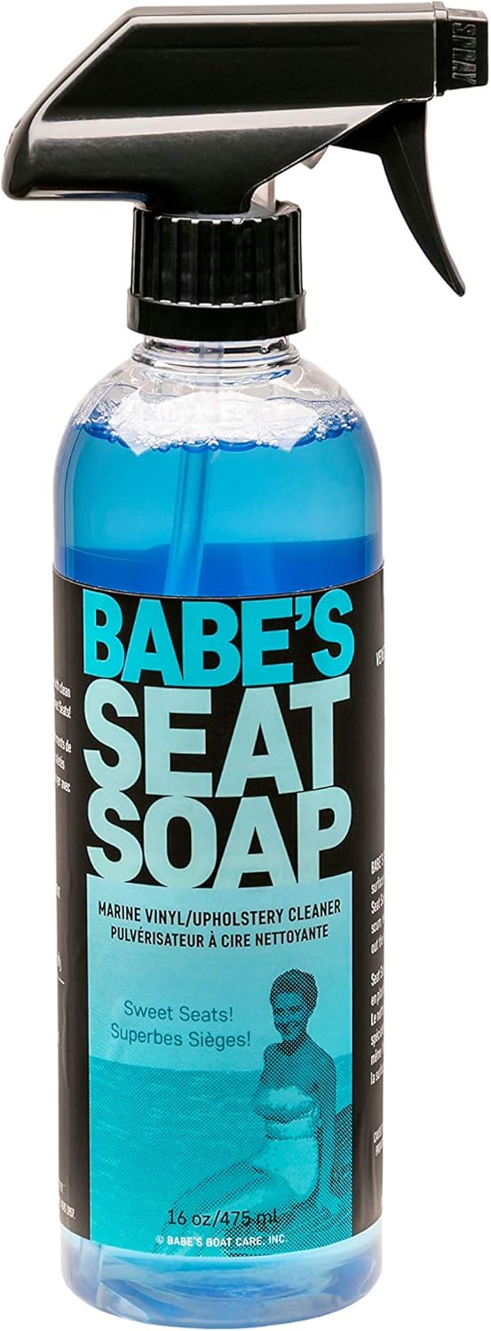 Babe’s Seat Soap - Marine Vinyl, Plastic & Leather Cleaner | Cleans & Protects Boat Upholstery - 1 Pint Spray