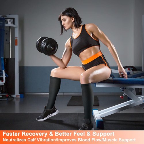 FEYHAY Copper Compression Socks - 15-20 mmHg for Enhanced Circulation | 8 Pairs for Men & Women