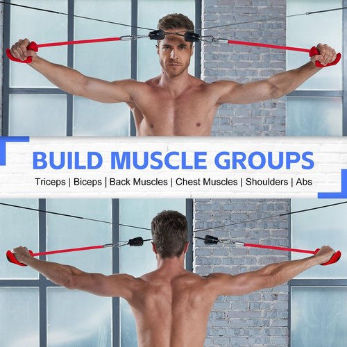HXD-ERGO Tricep Rope - 36 Inch Ergonomic Handles for Cable Machine | Triceps Pull Down Attachment