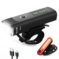 Lumor Bike Light Set USB-C Rechargeable, Super Bright Bicycle Front Headlight and Rear Taillight, Auto Sensing, IPX6 Waterproof, 4 Modes, Easy Install for Road and Mountain Cycling