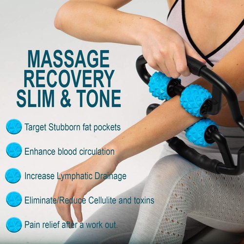 Fit Roller Pro Foam Roller - Deep Tissue Massager with Drawstring Gym Bag | High Density Myofascial Tool for Legs
