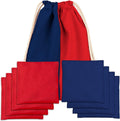 Regulation Size Cornhole Bags by Corn Filled | Set of 8 Durable Bean Bags in Red & Navy Blue
