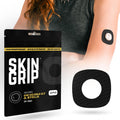 Skin Grip Adhesive Patches Compatible with Dexcom G7 & Stelo CGM with Cutout – Waterproof & Sweatproof Cover for Continuous Glucose Monitor Sensor, Stays Secure for 10-15 Days – 20 Pack, Black