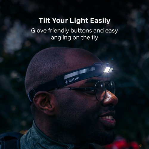 BioLite Dash 450 Rechargeable 450-Lumen Running Headlamp, Midnight Grey