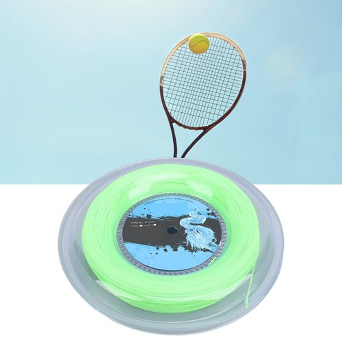 Leopacat Tennis String, String Set and 200m Reel Polyester, High Elastic Racket 200M for Training Fluorescent Green with Optimal Control Softness Power Enhances Performance