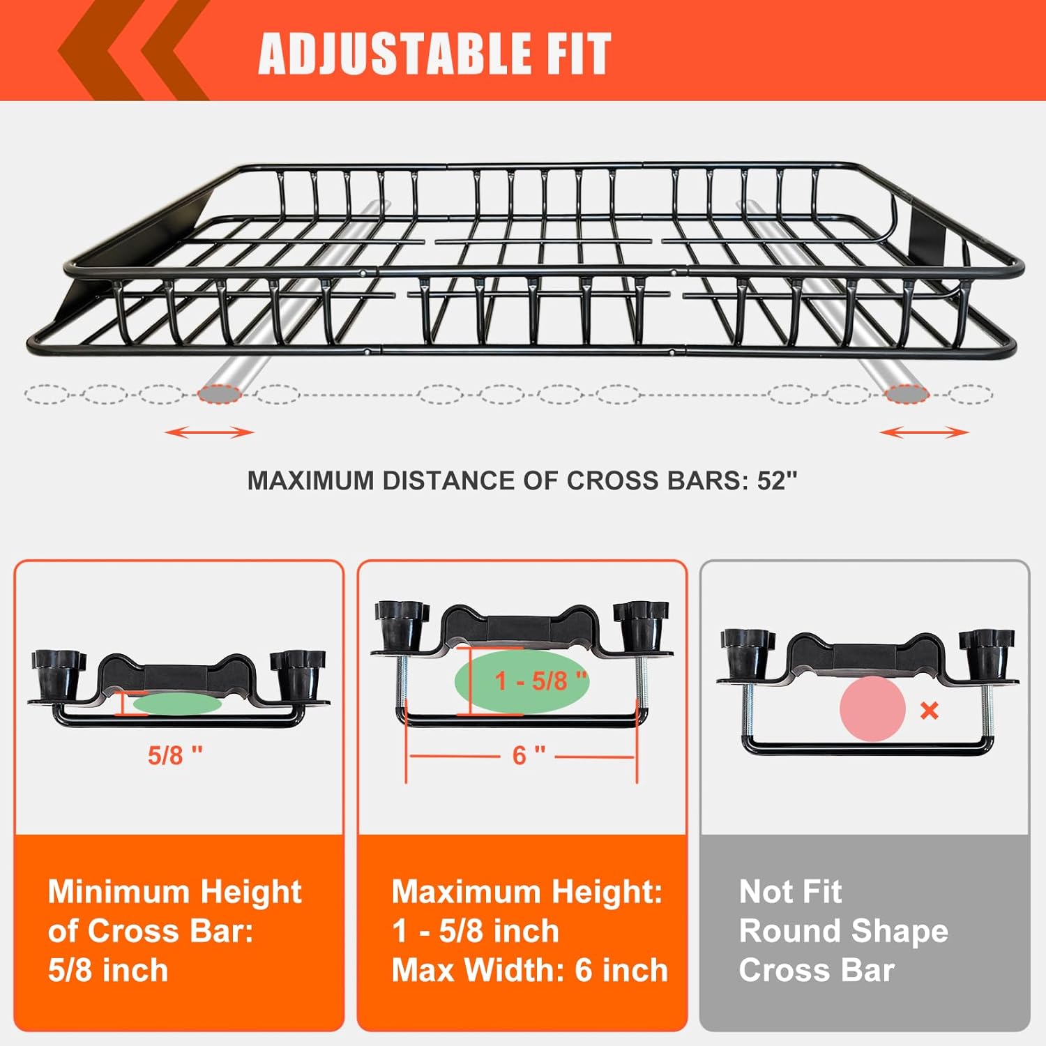 Skiennix Roof Rack Carrier Basket - Waterproof Cargo Bag 20 Cu Ft | Universal Fit, 200 Lbs Capacity