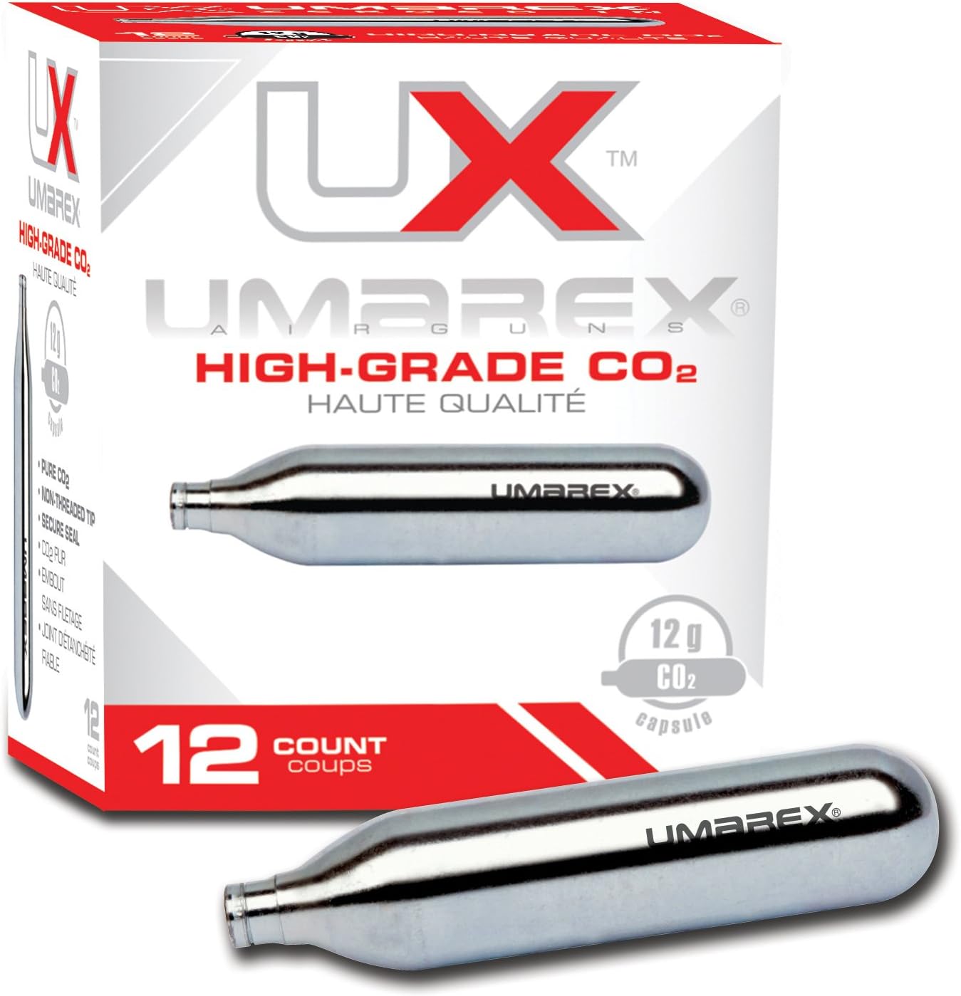 Umarex CO2 Cartridges - High-Grade Performance for Pellet Guns | 12-Pack