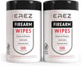 Gun Cleaning Supplies: 120 Gun Wipes, 5"x7" CLP - Clean, Lubricate, Protect - MIL-PRF-32033 (NATO O-190) Field & Range Gun Cloth, (2 pk)