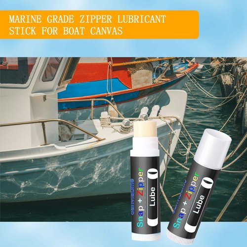 Marine Grade Zipper Wax Lubricant - 4Pcs Snap & Zipper Care Stick for Boats, Tents & Jackets
