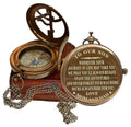 WOANIN Personalized Compass,Gift for Husband,Son,to My Man, to Our Son,to My Fiancé,Dad,Boyfriend,for Customized Compass (Our Son- Mom and Dad)