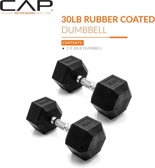 CAP Barbell Coated Dumbbell Weights - Versatile Pairs & Sets for All Fitness Levels
