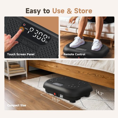 Vibration Plate Exercise Machine - Vibration Plate for Lymphatic Drainage, Whole Body Workout Equipment for Women Men Power Shaping Waver Vibrating Board at Home Gym Fitness Platform