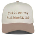 Put It On My Husband's Tab Funny Trucker Hats Women Vintage Adjustable Baseball Cap Embroidery Fashion Trucker Hat