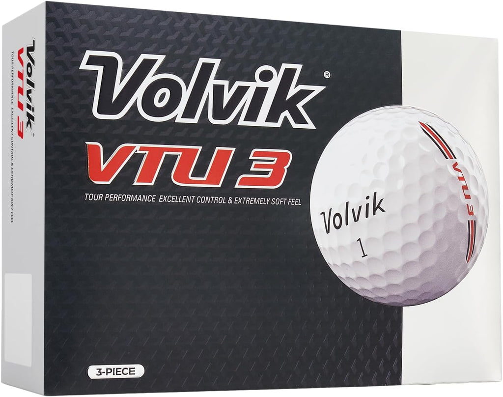 Volvik Tour Urethane VTU3 Golf Balls - Premium White Finish | One Dozen for Superior Performance