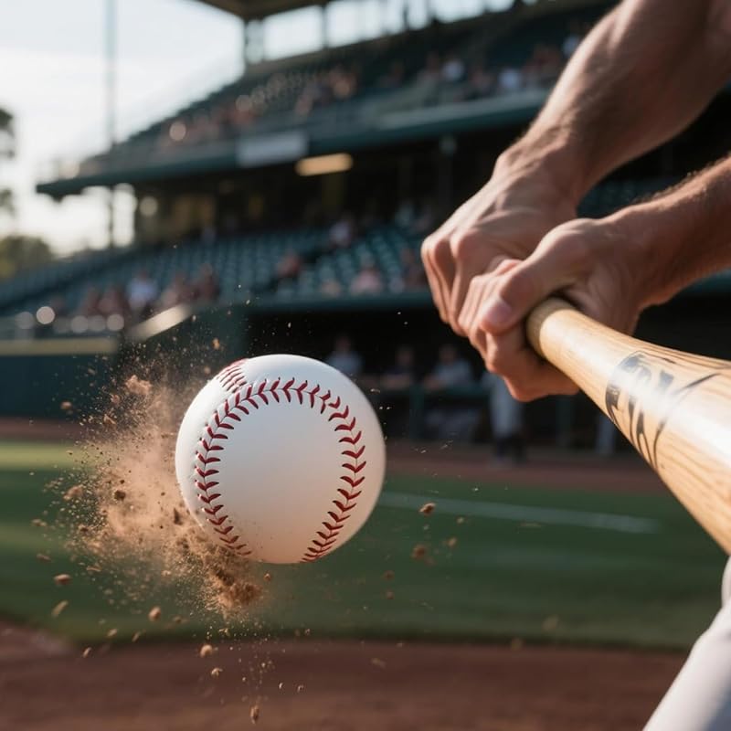 Official 9-Inch Baseball Training Balls, Blank Leather-Covered 2-Pack by Rarapop - Hard Core for Autographs