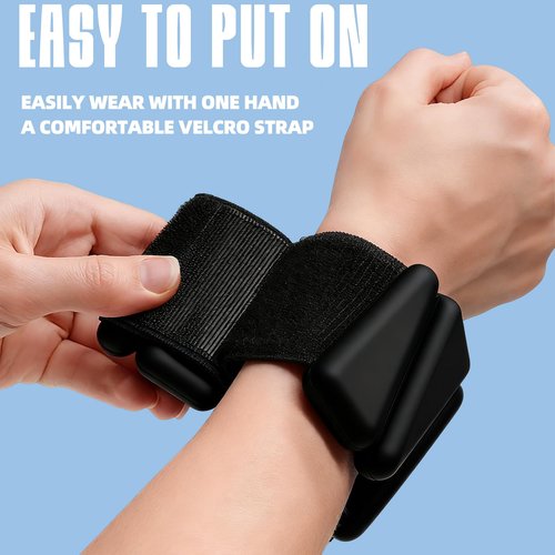Wrist Weights, Adjustable Ankle Weights for Women Men, Leg and Arm Weights for Home Gym Workout, Running, Yoga, Pilates, Barre, Exercise, Strength Training, 4 LBS Pair 2LB Each (Black)