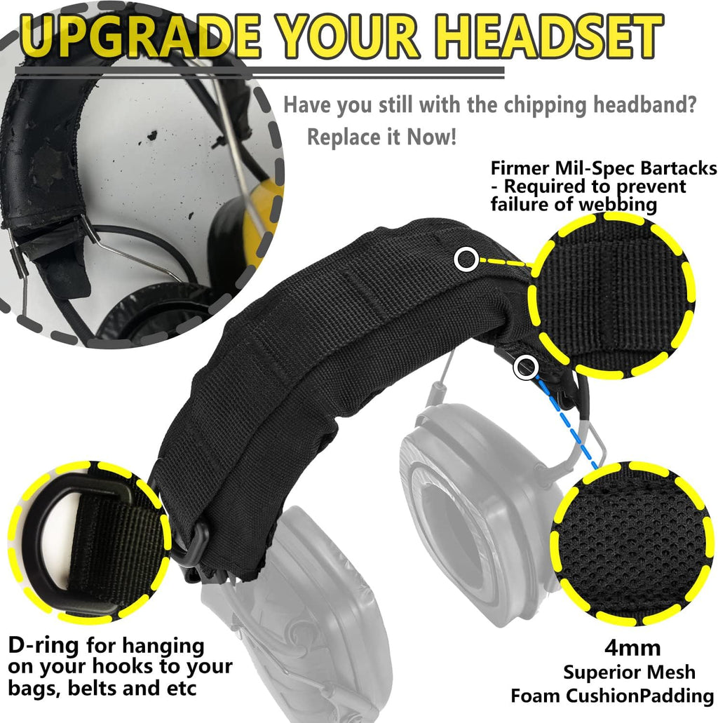 PROHEAR HC01 Tactical Earmuff Cover - Advanced Modular Design for 3M WorkTunes & Howard Leight - Black