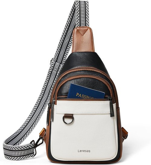 Leresas 7L Sling Bag - Vegan Leather Crossbody Purse | Anti-Theft Travel Backpack for Men & Women