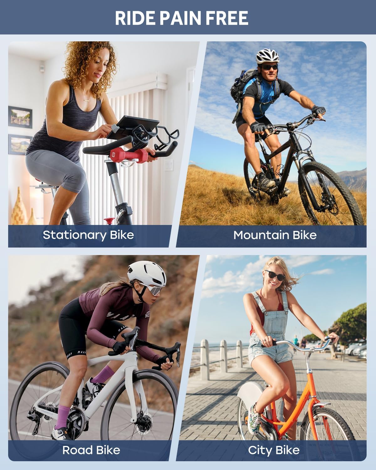 Skiennix Bike Seat Cushion - Comfortable Gel Saddle Cover for Indoor & Outdoor Cycling | Universal Fit