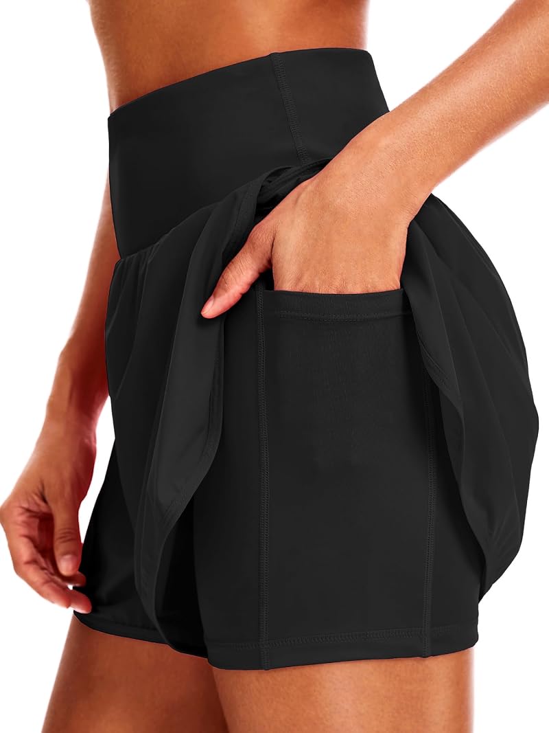 CADMUS 2-in-1 5'' Workout Shorts with Phone Pockets – Black