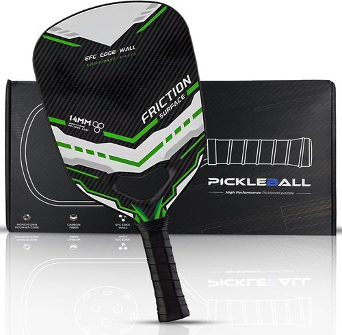 Carbon Fiber Pickleball Paddle, Professional Pickleball Racket, Lightweight Design for Enhanced Control, Reduced Vibration & Powerful Spin Shots