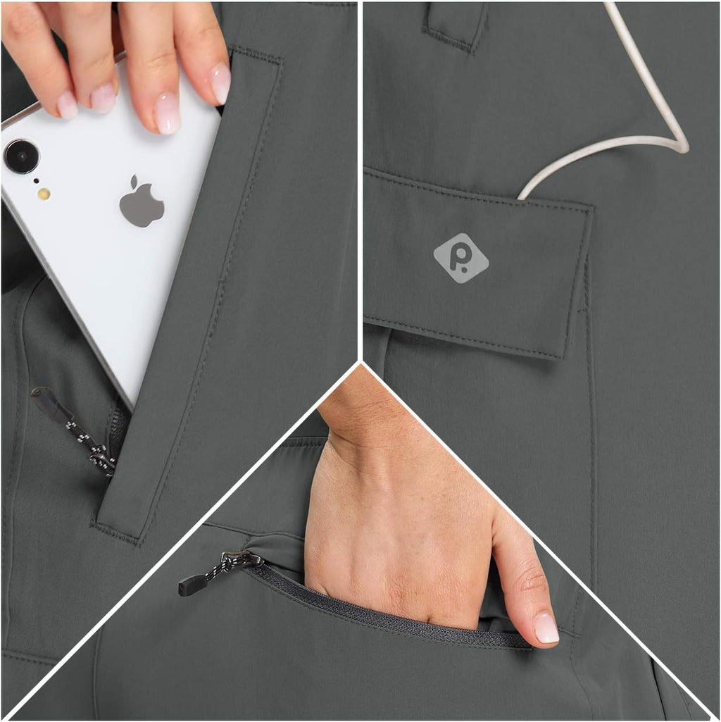 RlaGed Women's Hiking Pants - Lightweight Quick-Dry Joggers with Zipper Pockets | UPF 50+ Protection