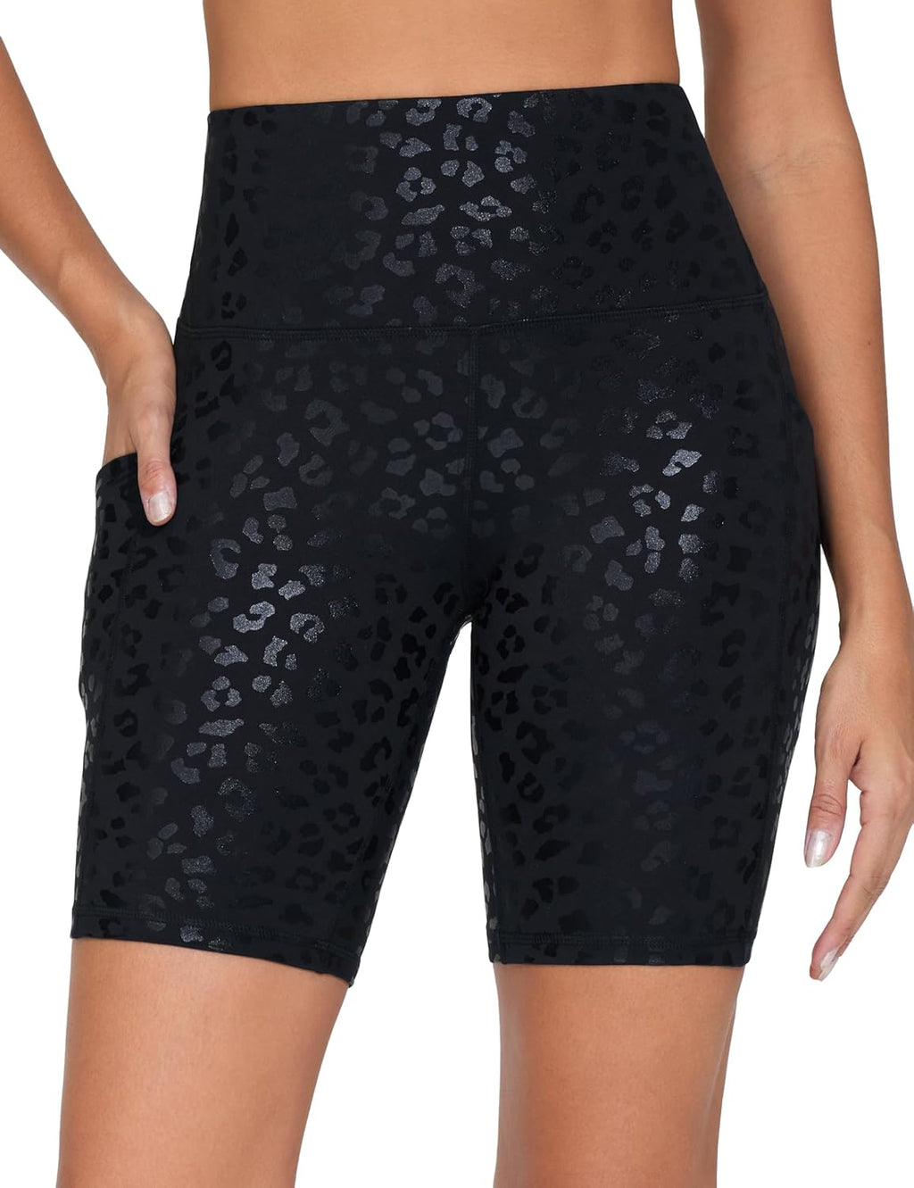 The Gym People Women's High Waist Workout Shorts - Stretchy Tummy Control | Yoga & Running with Pockets