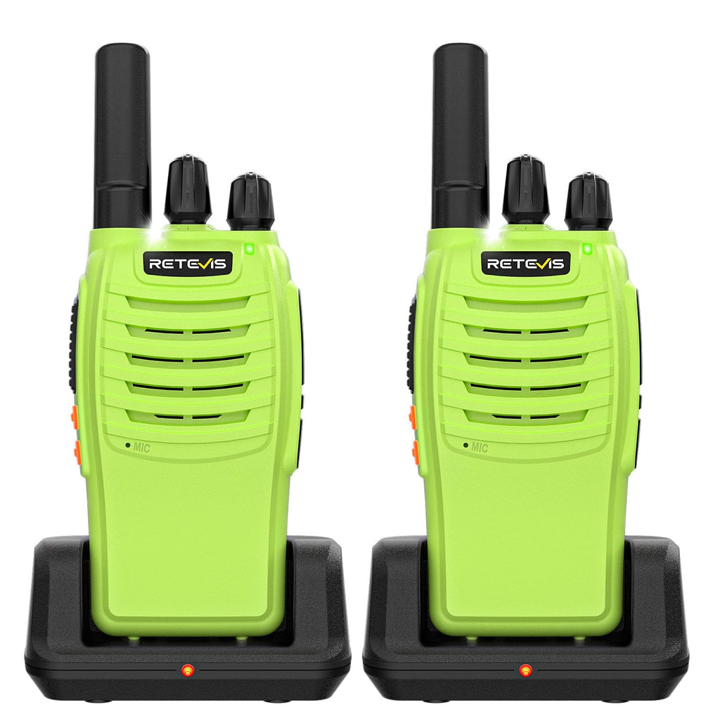Retevis H-777 Walkie Talkies, Portable FRS Two way Radios Long Range, VOX Handsfree, Rechargeable Walkie Talkies for Adults, Li-ion Battery and Charger Base for Traveling Biking Camping Hiking(1 Pair)