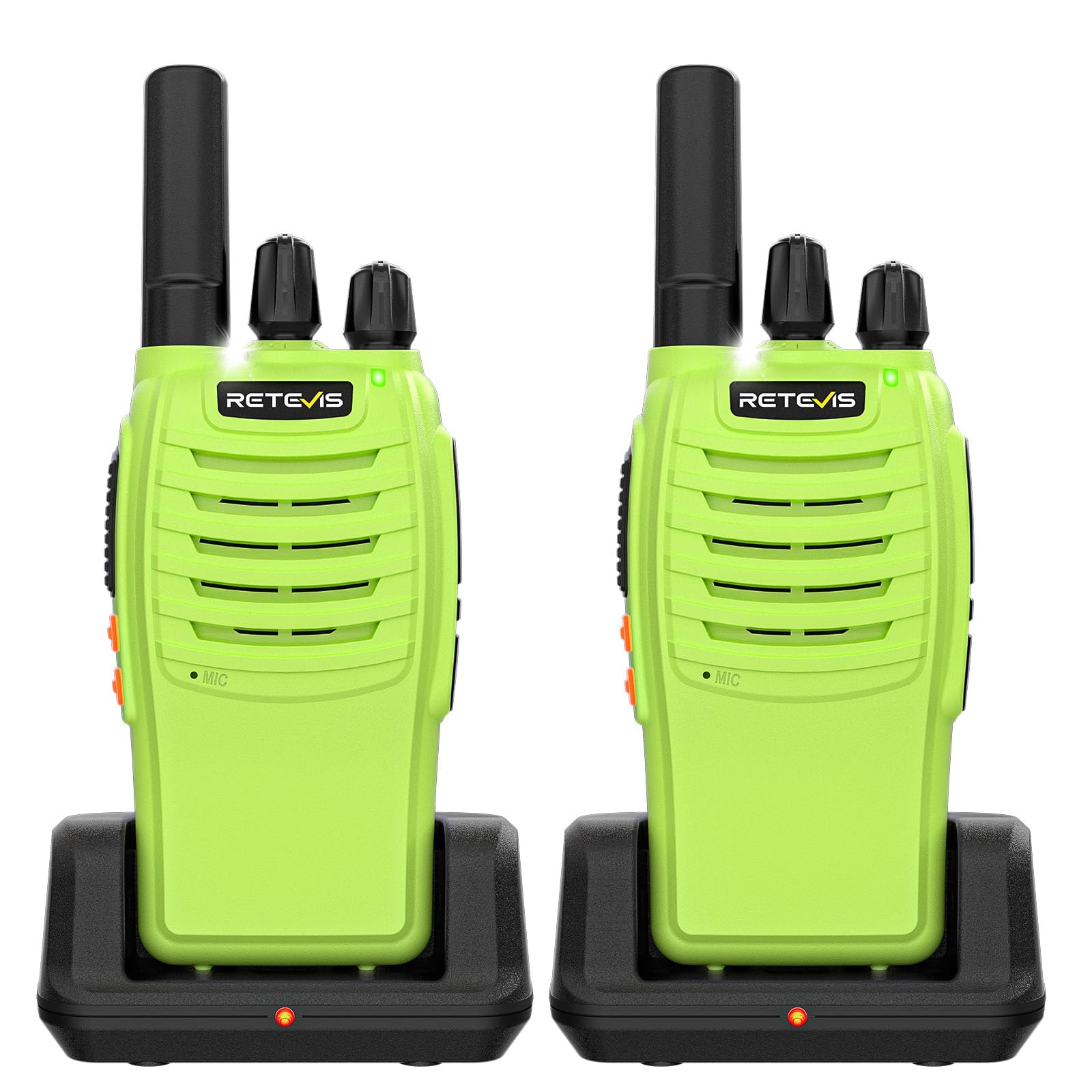 Retevis H-777 Walkie Talkies, Portable FRS Two way Radios Long Range, VOX Handsfree, Rechargeable Walkie Talkies for Adults, Li-ion Battery and Charger Base for Traveling Biking Camping Hiking(1 Pair)