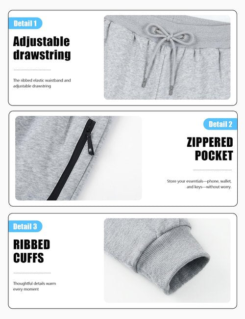 Gihuo 3 Pack Mens Athletic Pants Workout Sweatpants for Men Gym Running Sweat Pants Joggers with Pockets (US, Alpha, Medium, Regular, Regular, BlackDarkGreyLightGrey)