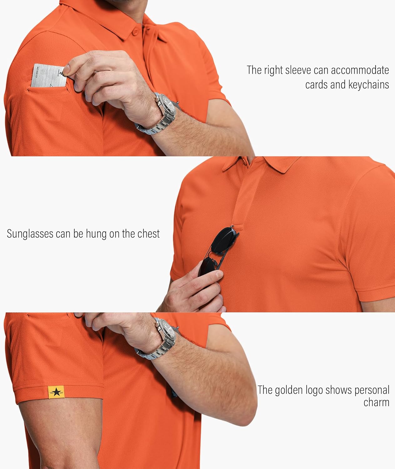 ZITY Men's Polo Shirts - 5 Pack Short Sleeve Moisture-Wicking Sports & Tennis T-Shirts