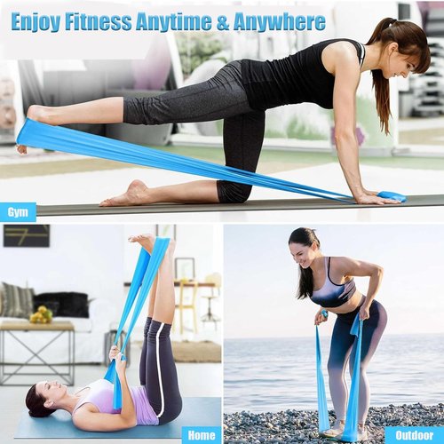 Exercicse Bands Set for Women or Men, GOAITOU Professional 5 Pack Resistance Bands with Same Resistance Level, Fitness Workout Band, Elastic Bands for Yoga, Pilates, Strength Training