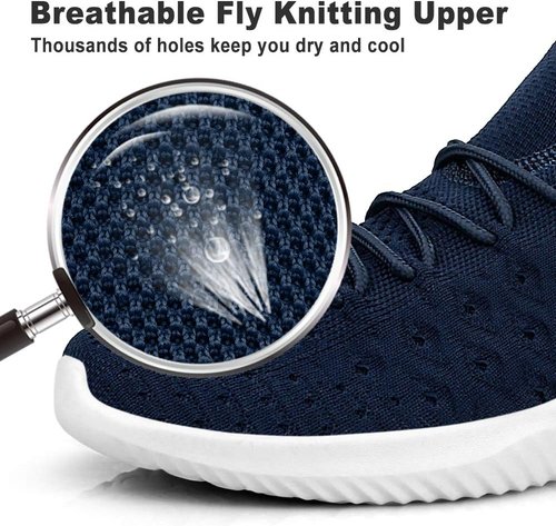 Feethit Men's Slip-On Walking Shoes - Lightweight, Breathable & Non-Slip Comfort Sneakers