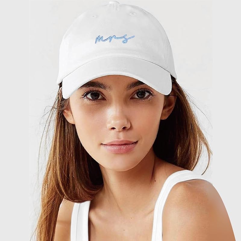 Ms-lt Bride Hat - Honeymoon & Bridal Gift for Bride to Be, 3D Embroidered Cotton Cap