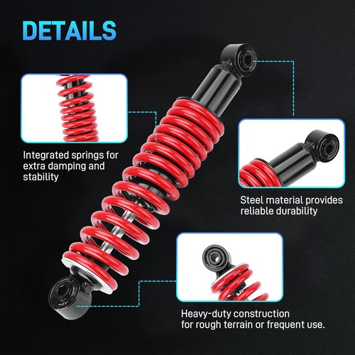 Heavy Duty with Springs Rear Golf Cart Shock Absorbers Compatible with 1995-up Yamaha Gas and Electric G14 G16 G19 G20 G22 G29 Models Replace#JN3-F2210-00 JN4-F2210-00 (Red)